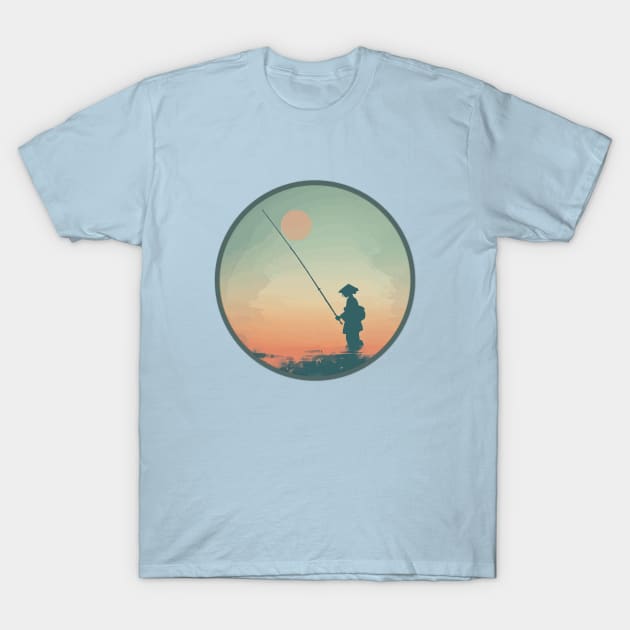 Fishing Girl T-Shirt by Ceiko